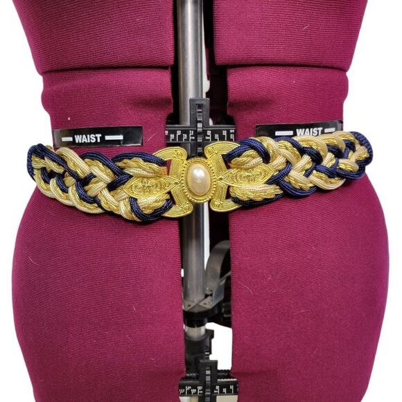 Vintage Women's Belt Woven Braided Fabric 34" - Picture 6 of 11